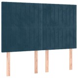 Cumpara ieftin Tablie de pat albastru inchis 144x5x118/128 cm catifea