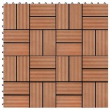 Plăci de pardoseală, 22 buc., culoare tec, 30x30 cm, WPC, 2 mp, vidaXL