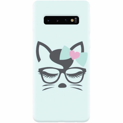 Husa silicon pentru Samsung Galaxy S10 Plus, Angel Cat foto