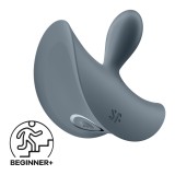 Dop Anal Cu Vibratii Pentru Incepatori Booty Absolute Beginners 2, Cenusiu, 7 cm, Satisfyer