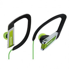 Casti in-ear Panasonic RP-HS200E-G sport Difuzor de 12.4mm Rezistente la apa Negru/Verde foto