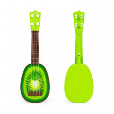 Chitara ukulele pentru copii cu 4 corzi Ecotoys MJ030 - Kiwi