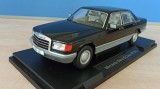 Macheta Mercedes Benz 280 SE S-Class W126 1982 negru - MCG 1/18, 1:18