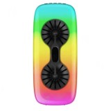 Boxa portabila cu doua difuzoare, 2x5W, lumini RGB, acumulator, MP3, USB,