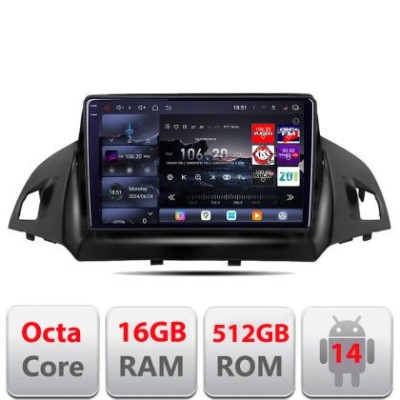 Navigatie Ford Kuga 2013-2017 Edotec Kit-362 8 core QLED 2K 16+512 360 Android Waze USB Navigatie Internet Youtube Radio CarStore Technology foto