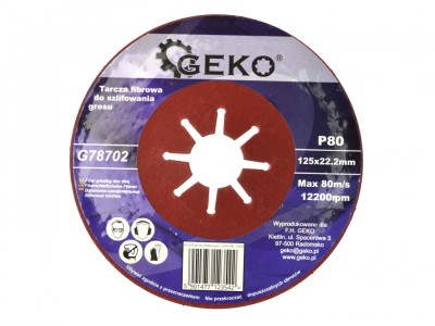 Disc din fibra pentru slefuire 125mm, Geko G78702 foto