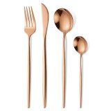 Tacamuri Portugheze, Set din 24 de Piese din Otel Inoxidabil, 6 Cutie, 6 Furculite, 6 Linguri de Masa, 6 Linguri pentru Ceai