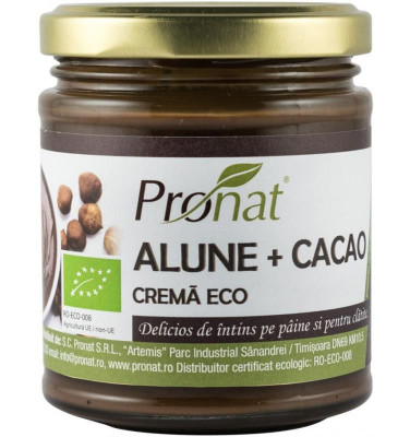 Crema de Alune cu Cacao Vegan Bio 220 grame Pronat foto