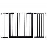 Poarta de siguranta Safety Gate pentru scari, ajustabila 110-117 cm, din otel, neagra Household NewTrend