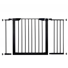 Poarta de siguranta Safety Gate pentru scari, ajustabila 110-117 cm, din otel, neagra Household NewTrend
