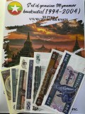 Set bancnote Myanmar + mapa de prezentare