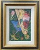 Stefan Pelmus - Angelus, Ulei/Foita Aur pe Panza, 22.5x32.5cm, Semnat, Certificat Autenticitate