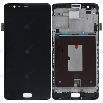 OnePlus 3, OnePlus 3T Capac frontal modul display + LCD + digitizer negru foto