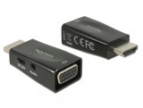 Adaptor HDMI la VGA T-M cu alimentare si audio, Delock 65901