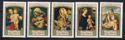 Burundi 1979 - Crăciun (1978) - Picturi de Rubens, Bellini, Tiepolo, s.a., MNH foto