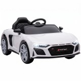 AIYAPLAY Mașină Electrică pentru Copii 12 V Audi R8 Spyder, 3+ Ani, 3-5 km/h, 2 Motoare și Telecomandă, Albă | Aosom Romania
