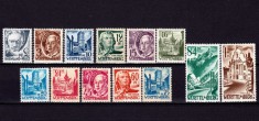 ✅ ( S36 )Germania 1947 -Emisiunile Aliatilor -Zona franceza - Wurttemberg &quot; Personalitati/vederi&quot; ,serie Mi. 1/13 , MH - mici sarniere