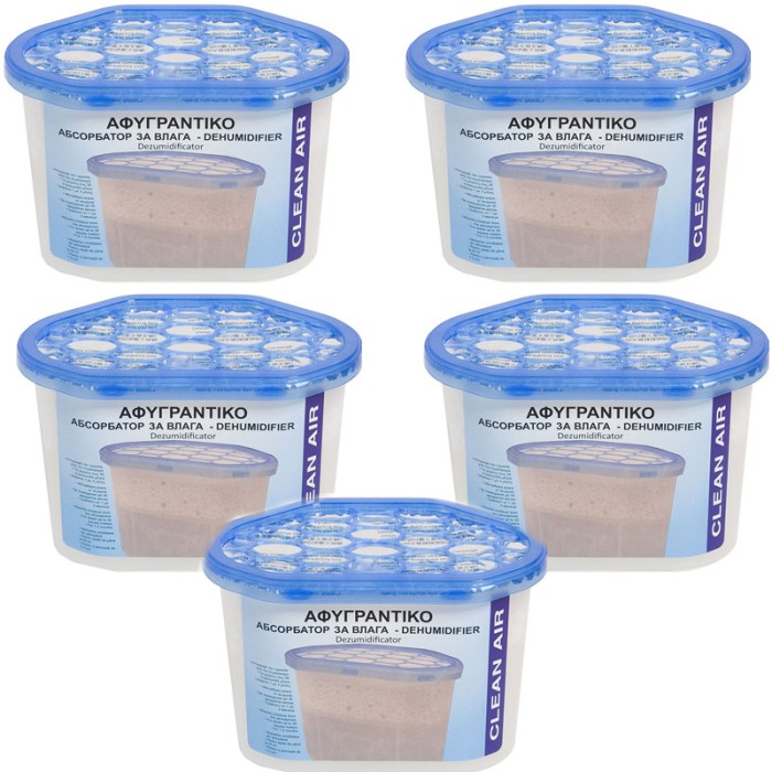 Set 5 Dezumidificator Clean Air, 5 x 230 gr, Fara Miros &ndash; elimina Umezeala si Mirosurile Neplacute