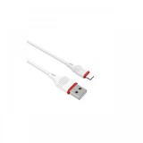 Cablu Borofone BX17 Enjoy USB la Lightning, 1m, Alb