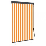 VidaXL Jaluzea tip rulou de exterior, alb și portocaliu, 120 x 250 cm