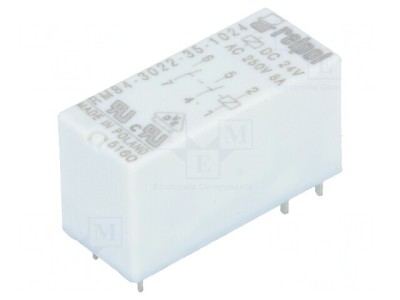 Releu Electromagnetic DPST-NO 24VDC 8A 250VAC foto