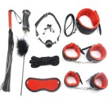 Set accesorii fetish Play Hard 10pcs Red