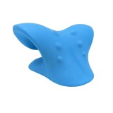 Perna cervicala, portabila pentru relaxare gat si umeri, ameliorarea durerii, chiropractica, albastra