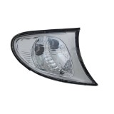 Lampa semnalizare BMW Seria 3 (E46) Sedan/Combi 10.2001-06.2005; fata stanga, ECE, geam alb, cu rama cromata, fara suport becuri, 180163152, 18016415