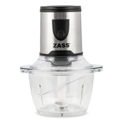 Tocator multifunctional 4 in 1 Zass, 200 W, 1.2 l, 2 lame, otel inoxidabil, vas sticla, Argintiu foto