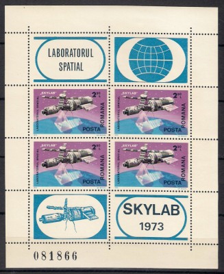1974 - Skylab, bloc neuzat foto