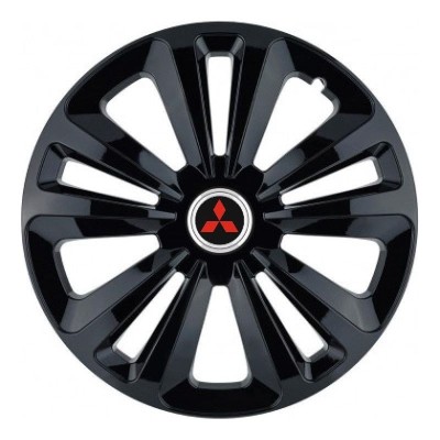 Set 4 Capace Roti Terra Negru R15, pentru Mitsubishi foto