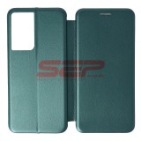 Husa Flip Cover Round Samsung Galaxy S21 Ultra Verde