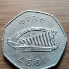Moneda Irlanda 50 Pence anul 1997