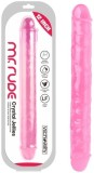 Cumpara ieftin Dildo Dublu Crystal Jellies VSCNOVELTY, realistic, roz - 30,5 cm