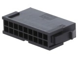 Conector cablu-cablu MOLEX, mufă tată 18 pini, crimpat, negru