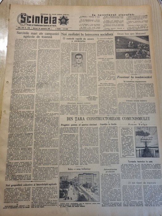 scanteia 28 septembrie 1955-art.raionul campulung,timisoara,galati,craiova