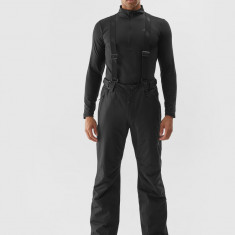 Pantaloni de schi cu bretele membrana 8000 pentru bărbați - negri