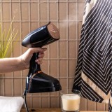 Aparat de calcat cu abur, vertical, 1500W, capacitate 400 ml, negru, otel inoxidabil, Klausberg