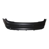 Set bara spate MERCEDES C-CLASS (W204), 03.07-03.2011, cu gauri senzori parcare; grunduit, de vopsit; type C63 AMG; cu spoiler; cu gaura evacuare pe