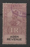 India / Aden 1915 , Oficial , Fiscal, Stampilat