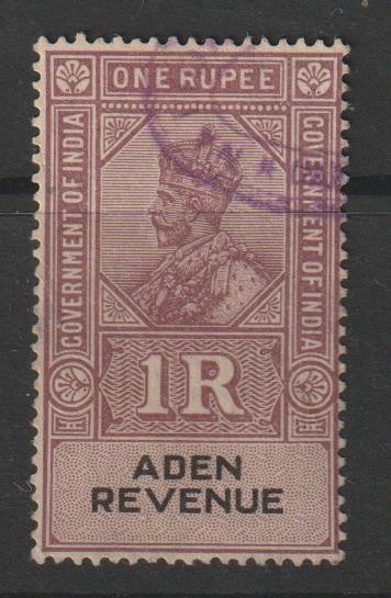 India / Aden 1915 , Oficial , Fiscal