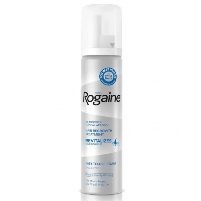 Spumă Rogaine Minoxidil 5% pentru barbati, Tratament &icirc;mpotriva căderii părului, 1 Flacon (1 Luna)