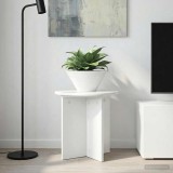 vidaXL Suport pentru plante 2 pcs Alb foarte lucios 40 x 40 x 40 cm 899730