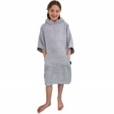 Poncho de baie pentru copii Homelevel, 6-9 ani, Gri, Bumbac organic, 54880.25.42