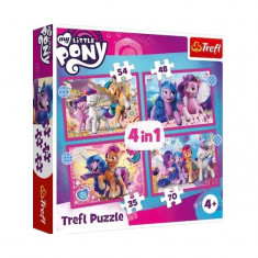 Puzzle 4 în 1 (35+48+54+70 piese) „My Little Pony - Poneii colorați”
