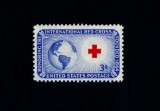 Timbru SUA 1952 - Omagiu Crucii Roșii Internaționale, Globul Păm&acirc;ntesc, Sănătate (Mi. 635) - MNH -A101