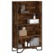 Gossi biblioteca, stejar fumuriu, 80x31x137,5 cm, lemn prelucrat