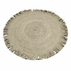 Covor DKD Home Decor Natural Iută (200 x 200 x 1,5 cm)