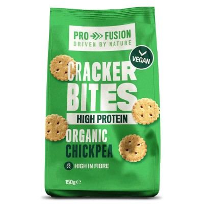 Crackers proteici cu faina de naut, bio, 150g, Profusion foto