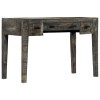 Birou vidaXL Negru 110x50x75 cm Lemn Masiv Mango 3 Sertare Birou Calculator Masa Lucru Consola